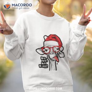 giraffe wearing santa hat christmas shirt sweatshirt 2