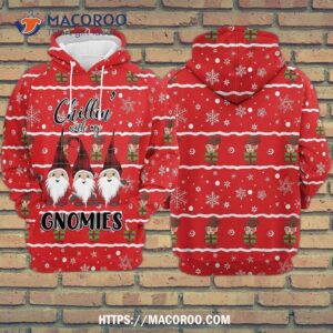gnomies gosblue 3d hoodies graphic for xmas unisex sublimation christmas print novelty 1