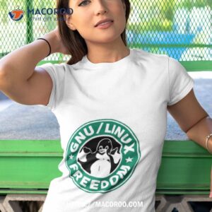 gnu linux freedom green shirt tshirt 1