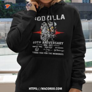 godzilla 69th anniversary 1954 2023 thank you for the memories shirt hoodie