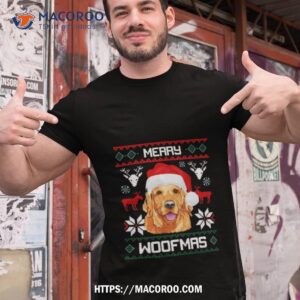 Golden Retriever Merry Woofmas Christmas Goldie Dog Shirt
