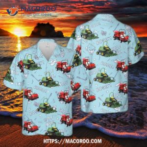 Golf Course Maintenance Equipment Hawaiian Shirt