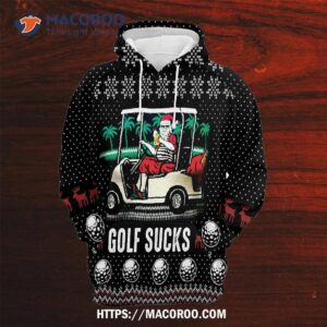 Santa Claus Golf Sucks All Over Print 3D Hoodie