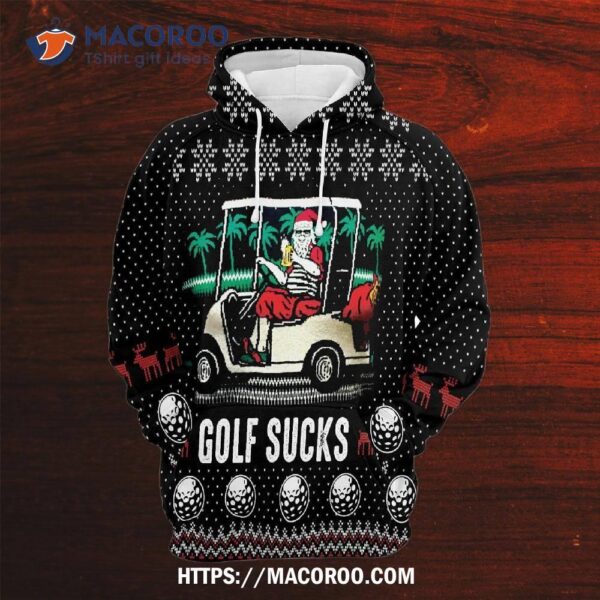 Santa Claus Golf Sucks All Over Print 3D Hoodie