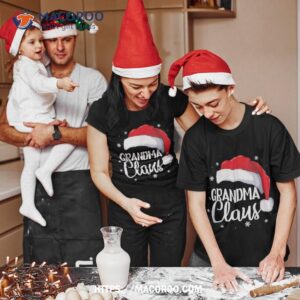 Grandma Claus Christmas Family Matching Pajama Santa Gift Shirt