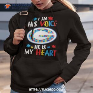 green bay packers autism awareness i am his voice he is my heart 2023 shirt hoodie 3