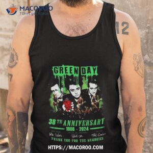 green day 38th anniversary 1989 2024 thank you for the memories signatures shirt tank top