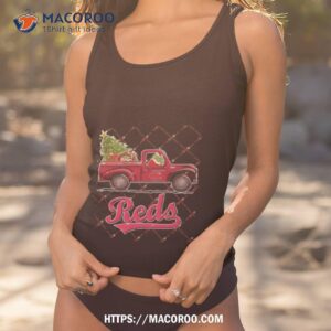 grinch driving christmas truck cincinnati reds shirt tank top 1
