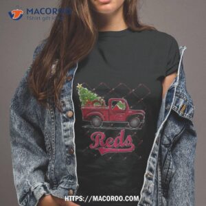 Grinch Driving Christmas Truck Cincinnati Reds Shirt