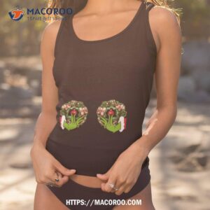 Grinch Hands Holding Wreath Boobs Shirt