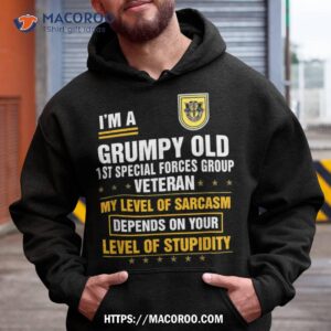grumpy old 1st special forces group veteran father day shirt hoodie