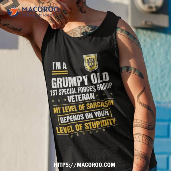 Grumpy Old 1st Special Forces Group Veteran Father Day Shirt