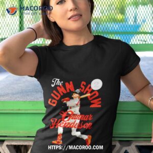 gunnar henderson baltimore the gunn show arc baseball shirt tshirt 1