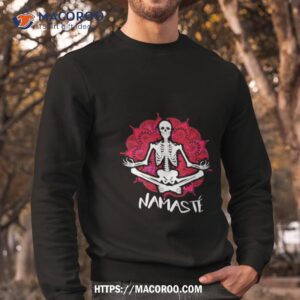 halloween namaste skeleton shirt sweatshirt