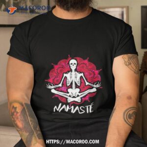 halloween namaste skeleton shirt tshirt