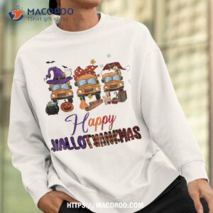 halloween thanksgiving christmas school bus hallothanksmas shirt sweatshirt