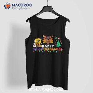 halloween thanksgiving christmas turkey happy hallothanksmas shirt tank top