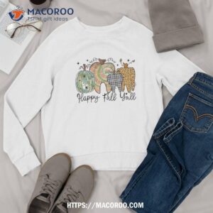 happy fall y all pumpkin tooth leopard halloween dentist shirt sweatshirt