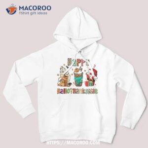 happy hallothanksmas coffee halloween thanksgiving christmas shirt hoodie