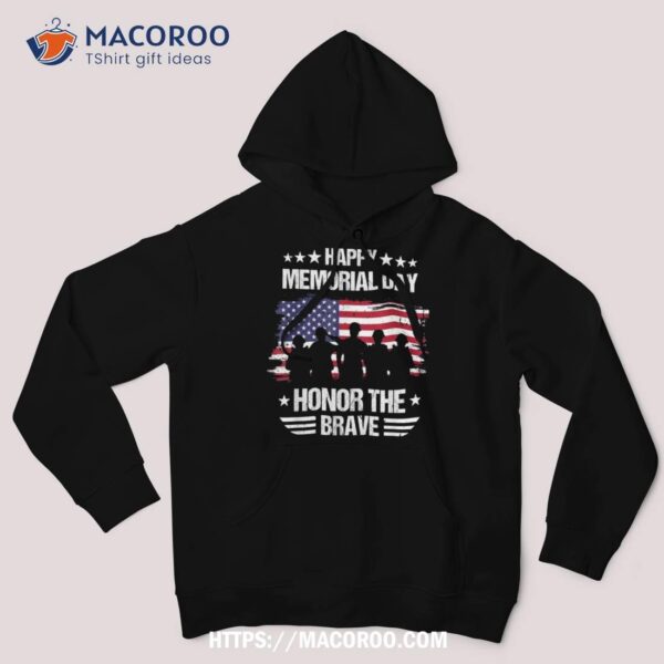 Happy Memorial Day Honor The Brave Military Vintage Veteran Shirt