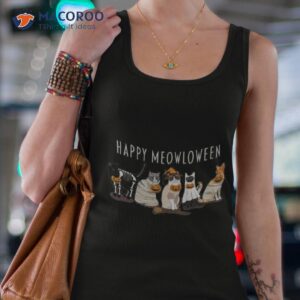 happy meowloween cats shirt tank top 4