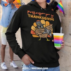 happy thanksgiving dabbing gamer turkey kids boys girls shirt hoodie