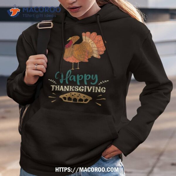 Happy Thanksgiving Pie Turkey Costume Family Pajama Party Shirt