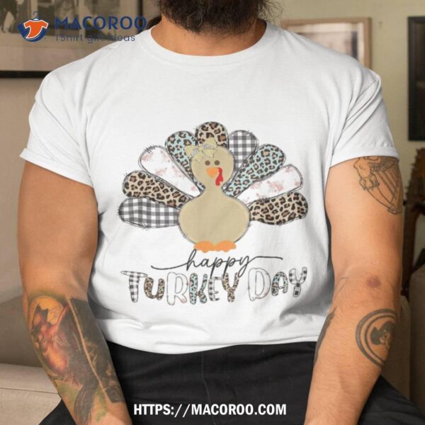 Happy Turkey Day Cute Thanksgiving Shirts Kids Shirt