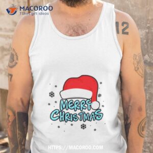 hat merry christmas shirt tank top