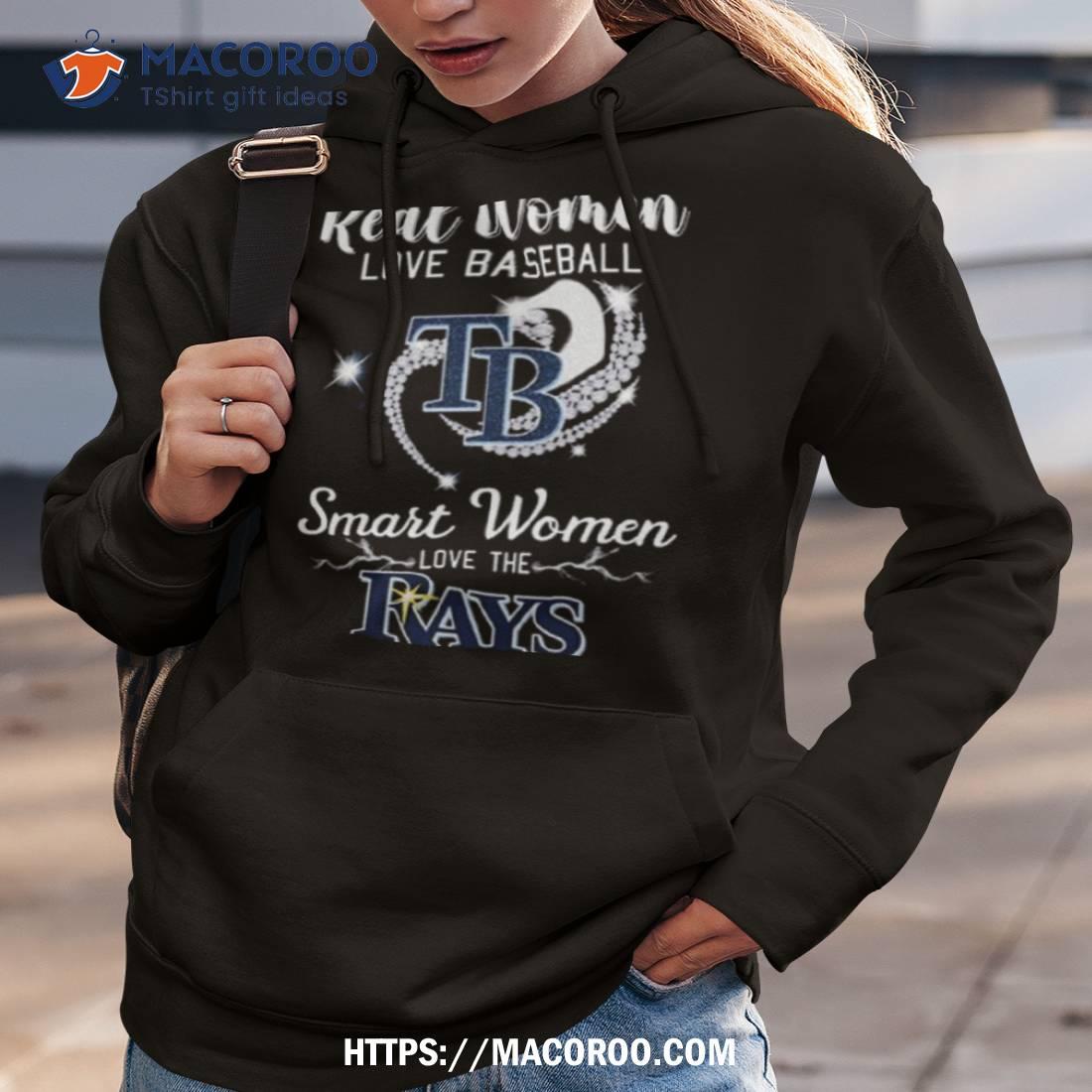 Heart Diamond Real Women Love Baseball Smart Women Love The Tampa Bay Rays  2023 T Shirt