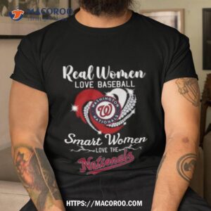 Heart Diamond Real Women Love Baseball Smart Women Love The Washington Nationals 2023 Shirt