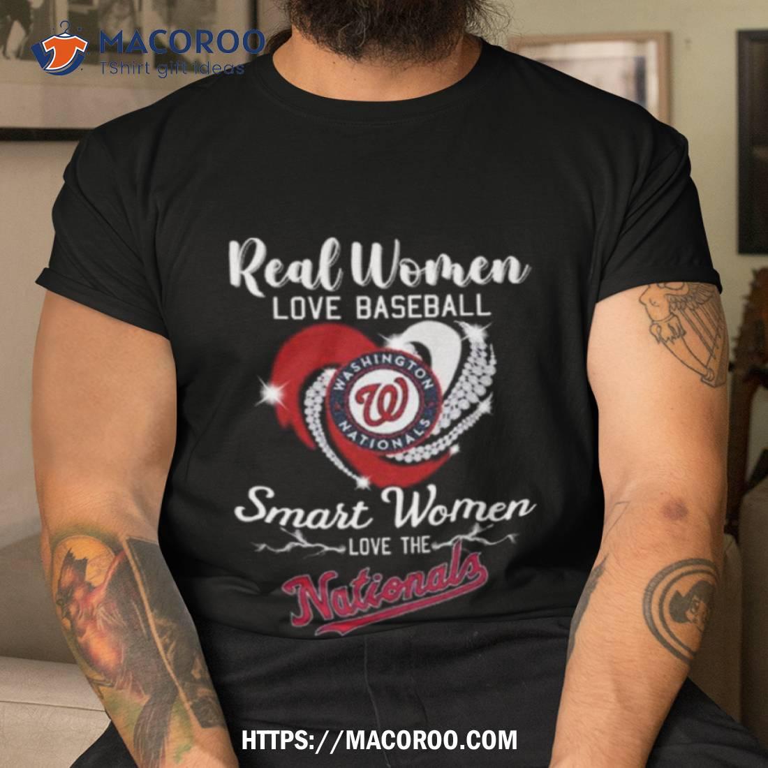 Heart Diamond Real Women Love Baseball Smart Women Love The