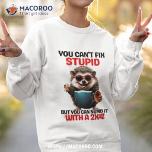 Hedgehog You Can’t Fix Stupid But You Can Numb It With A 2×4 Shirt 3 hedgehog you can t fix stupid but you can numb it with a 2 4 shirt sweatshirt 2