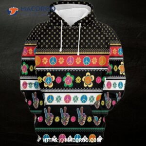 hippie gosblue unisex 3d hoodies graphic for christmas sublimation printed novelty 0