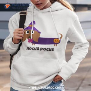 hocus pocus long haired dachshund halloween witch dog shirt hoodie 3