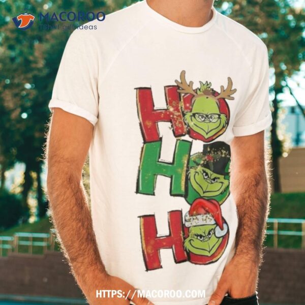 Hohoho Handrawing Green Grinch Shirt