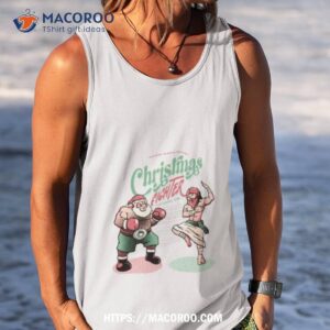 holidays fighting jesus x santa claus xmas by tobe fonseca shirt tank top
