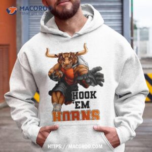 hook em horns texas longhorns mascot t shirt hoodie