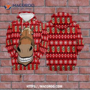 horse gosblue men women 3d printed pullover sweatshirt christmas unisex sublimation hoodies funny 1