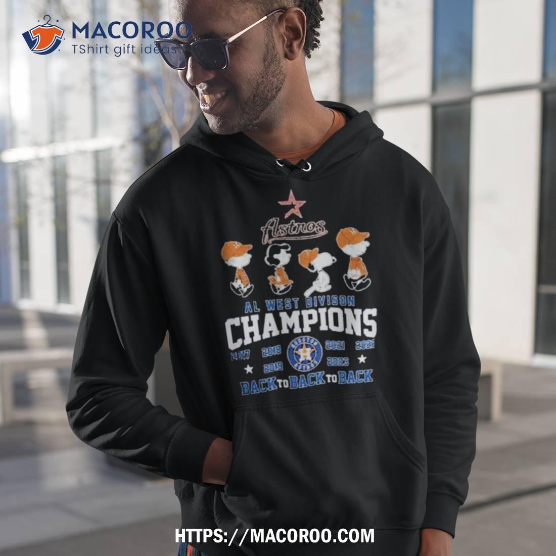 Back 2 back 2 back AL West division 2021-2023 champions Houston Astros  shirt, hoodie, sweater, long sleeve and tank top