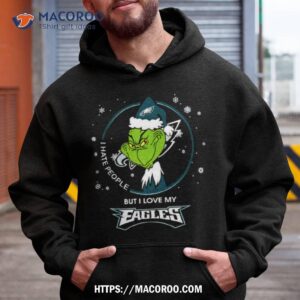 i hate people but i love my philadelphia eagles grinch christmas t shirt hoodie