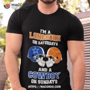 i m a longhorns on saturdays and a cowboys on sundays helmet 2023 t shirt tshirt