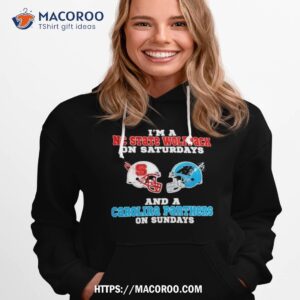 i m a nc state wolfpack on saturdays and a carolina panthers on sundays 2023 shirt hoodie 1