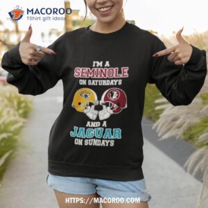 i m a seminoles on saturdays and a jaguars on sundays helmet 2023 t shirt sweatshirt 1
