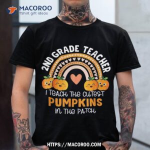 i teach the cutest pumpkins in patch 2nd grade teacher shirt tshirt