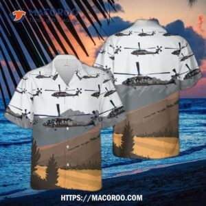 Idaho Army National Guard 183rd Aviation Regiment Uh-60l Black Hawk Hawaiian Shirt