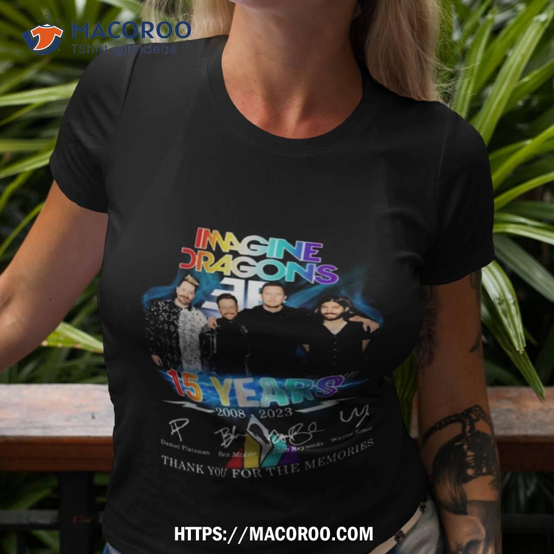 Imagine Dragons 15 Years 2008 – 2023 Signature Thank You For The Memories Signatures T Shirt Imagine Dragons 15 Years 2008 – 2023 Signature Thank You For The Memories Signatures T Shirt
