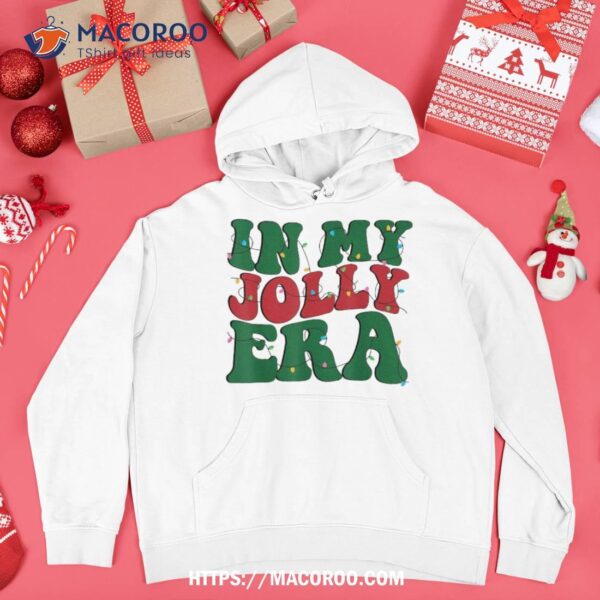 In My Jolly Era Christmas Lights Merry Holly Xmas Shirt