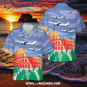 Italy Ita Airways Airbus A220-300 In “born To Be Sustainable” Livery Hawaiian Shirt