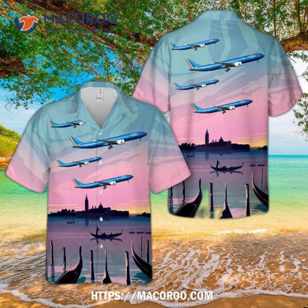 Italy Ita Airways Airbus A330-900neo Hawaiian Shirt